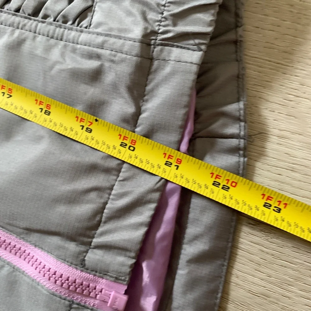 Eddie Bauer Kids Purple‎ Grey Colorblock Hooded Windbreaker Jacket Size S 7/8